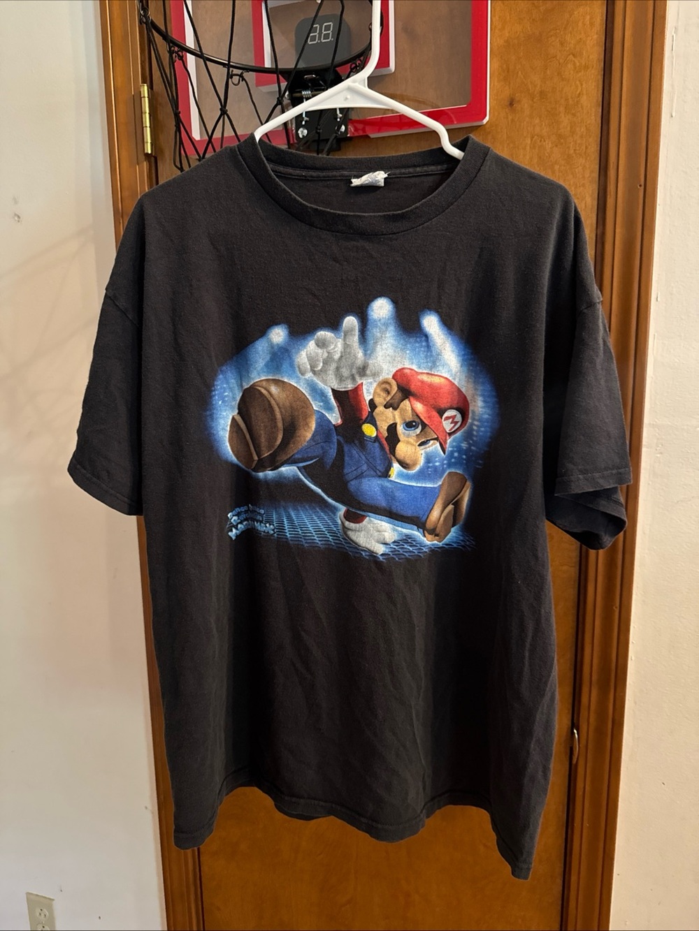 Delta Black Graphic Tee with Mario